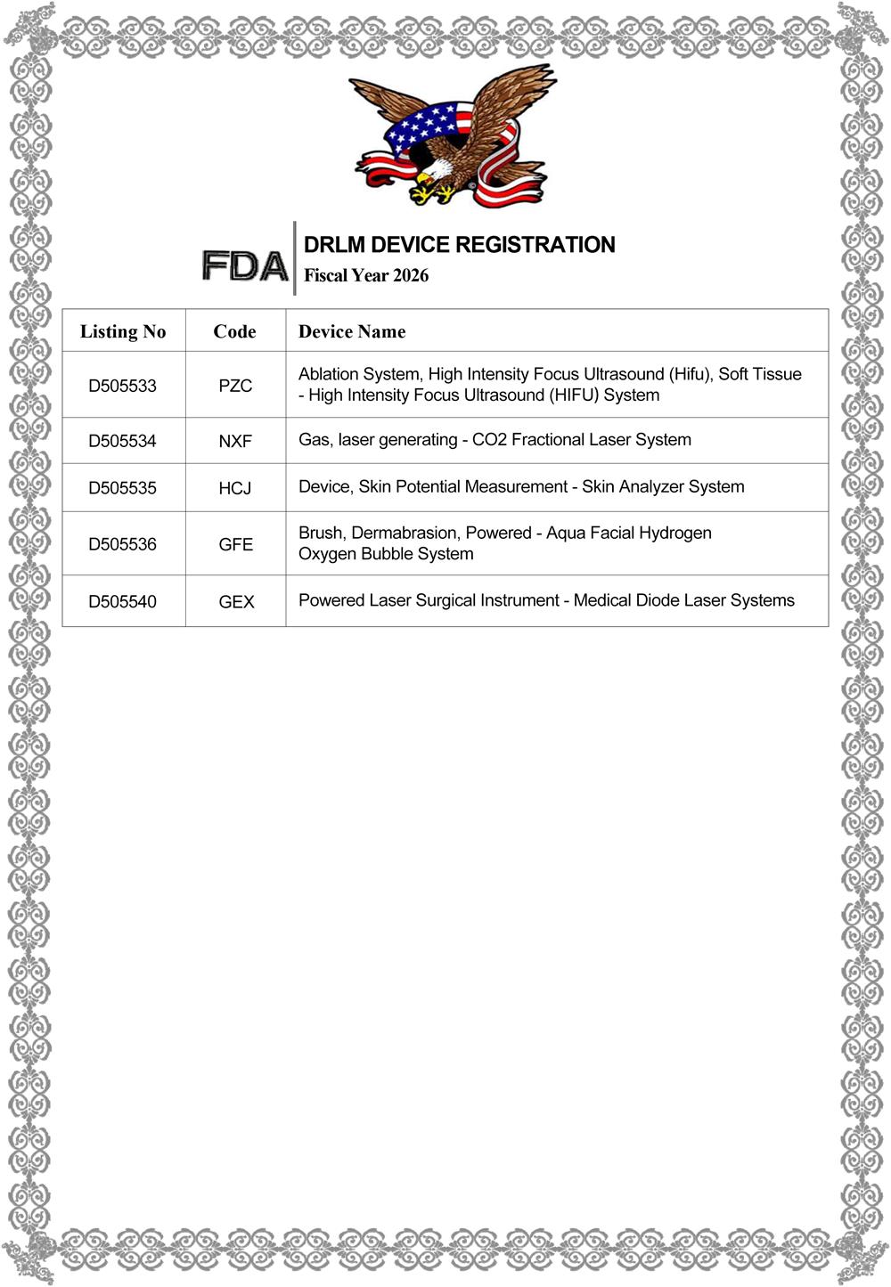 Shandong Moonlight Electronics Tech Co.,Ltd.     FDA注册证明书_page-0002